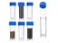 25/50Pcs 1-10ml Plastic Test Tubes Vials Sample Container Powder Craft Screw Carousel 4