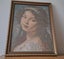 +++ VINTAGE " THE YOUNG GIRL" FRAMED TAPESTRY +++ Carousel 2