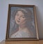 +++ VINTAGE " THE YOUNG GIRL" FRAMED TAPESTRY +++ Carousel 4