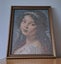 +++ VINTAGE " THE YOUNG GIRL" FRAMED TAPESTRY +++ Carousel 8