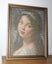 +++ VINTAGE " THE YOUNG GIRL" FRAMED TAPESTRY +++ Carousel 15