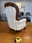 A 20th Century Solid Mahogany Frame Miniature Apprentice Button Back Arm Chair Carousel 10