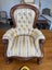 A 20th Century Solid Mahogany Frame Miniature Apprentice Button Back Arm Chair Carousel 16
