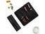 Black Chef Knife Roll Bag 5 Pockets Carry Case Bag Oxford Kitchen Cooking Carousel 5