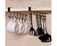 2pcs under cabinet closet mug hooks without drilling-black Carousel 6