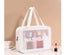 2Pcs PVC Cosmetic Bag Waterproof Makeup Travel Toiletry Bags White Carousel 2