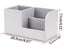 3 Compartment Desk Organizer - Office Multifunctional Stationery Holder Desk Carousel 2