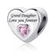 Sterling Silver Grand Daughter Love you forever Heart Charm Carousel 1
