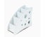 4 Compartments Remote Control Organizer,SourceTon White TV Remote Holder with Carousel 1