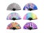 Foldable Handheld Rave Fan Chinease/Japanese Style Gradient Colorful Reflective Carousel 2