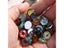 100pcs Gold Decor Round Glass Mosaic Crafts With Mixed Flower Pattern For DIY Carousel 6