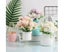 Artificial Flowers, Fake Peony Silk Hydrangea Bouquet Decor Plastic Carnation Carousel 5