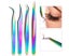 4PCS Set Eyelash Extension Tweezers False Eye Lash Clip Remover Curved Pointe Carousel 3