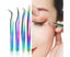 4PCS Set Eyelash Extension Tweezers False Eye Lash Clip Remover Curved Pointe Carousel 4