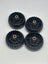 Meccano Black Plastic Wheels w/brass boss x 4 Carousel 2
