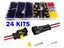 24 Kits 2 Pin Waterproof Electrical automotive Wire Connectors Carousel 8