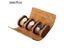 IBBETON 3-Slot Watch Roll Travel Case Portable Vintage Leather Watch Display Carousel 7