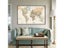 60 40cm Retro World Map Canvas Painting For School Decor Carousel 5