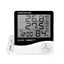 Lcd Digital Thermometer Hygrometer Alarm Clock Grey Carousel 1