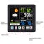 Wireless Weather Clock Multifunctional Touch Screen Black Carousel 6