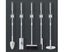 8Pcs Punch-Free Mop Clip Bathroom Storage Rack Kitchenware Storage Hook-Gray Carousel 6