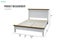 NOTTINGHAM Solid Oak Wood Bed Frame (White) - Queen Carousel 2