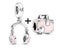 2Pcs Silver Color 45 Styles Pink Beads Pendant Fits DIY Brand Charm Bracelets Carousel 5