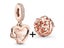 2Pcs Silver Color 45 Styles Pink Beads Pendant Fits DIY Brand Charm Bracelets Carousel 7