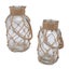 glass vase with hemp rope 2pcs Rope Net Dry Flower Glass Vase with Handle Rustic Carousel 6