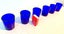 96 New Blue Candle Holders / Shot Glasses / USA Made RRP $2,500 USD Carousel 3