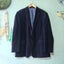 Rembrandt corduroy blazer mens medium in midnight blue pure cotton jacket Carousel 1