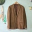 Sportscraft blazer mens 40 pure 100% cotton moleskin brown natural fibre jacket Carousel 2