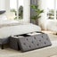 Storage Ottoman Double Foot Rest -Grey 110×38×38cm Carousel 3