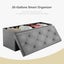 Storage Ottoman Double Foot Rest -Grey 110×38×38cm Carousel 5