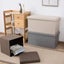 Foldable Storage Ottoman Bench 76×38×38cm - Khaki Carousel 6