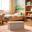 Foldable Storage Ottoman Bench 76×38×38cm - Khaki Carousel 7