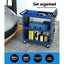 Giantz 3-Tier Tool Cart Storage Trolley Workshop Garage Pegboard Hooks Blue Carousel 4