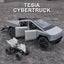 1/32 Teslas Cybertruck Pickup Alloy Car Model Diecast Metal Off-road Vehicles Carousel 7
