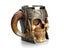 Ram Horned Pit Lord Warrior Stainless Steel Skull Mug Goat Horn Resin Viking Carousel 6