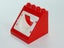 ®™DUPLO - 1 Red Building Roof 4 x 4 x 3 with Window Opening, Curved Window Arch Carousel 4