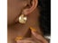 New Gold Color Round Chunky Earrings For Women Lightweight Smooth Metal Open Carousel 3
