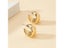 New Gold Color Round Chunky Earrings For Women Lightweight Smooth Metal Open Carousel 4