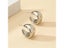 New Gold Color Round Chunky Earrings For Women Lightweight Smooth Metal Open Carousel 5