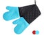 Double Oven Gloves Mitts - Heat Resistant Silicone Oven Gloves Non-slip Carousel 1