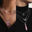 Crystal Necklace Quartz Healing Point Chakra Stone Pendant Set Carousel 13