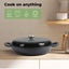 Toque 3.5L Cast Iron Pan Dutch Oven Enamel Casserole Pot Slow Cook Cooker Black Carousel 7