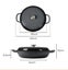 Toque 3.5L Cast Iron Pan Dutch Oven Enamel Casserole Pot Slow Cook Cooker Black Carousel 9