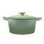 Toque Cast Iron Dutch Oven Frying Pan Enamel Casserole Pot with Lid 4L Green Carousel 1