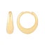 14k Yellow Gold Oval Huggie Hoop Earrings,13x14mm Carousel 1