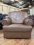 Vintage Brown Genuine Leather Armchair Carousel 1